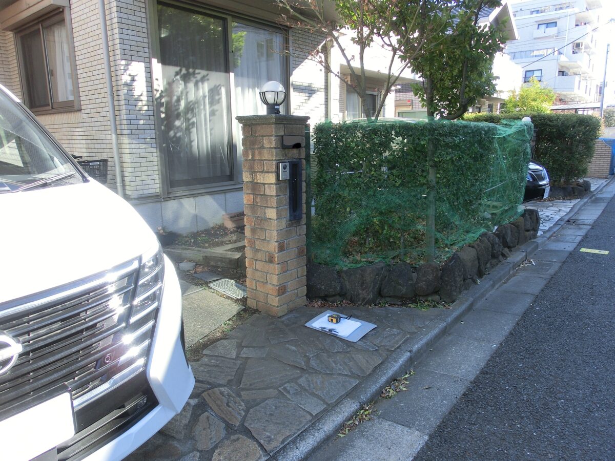 江戸川区 A様 目隠しフェンス工事 施工前